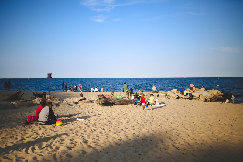 In Gdynia auf eigene Faust an Strand