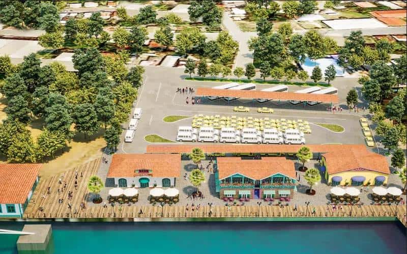 Animation des neuen Cruise Terminals von Royal Caribbean