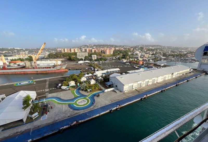 Anlegen am Tourelles Cruise Terminal