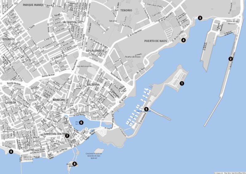 Arrecife und seine Kreuzfahrthäfen