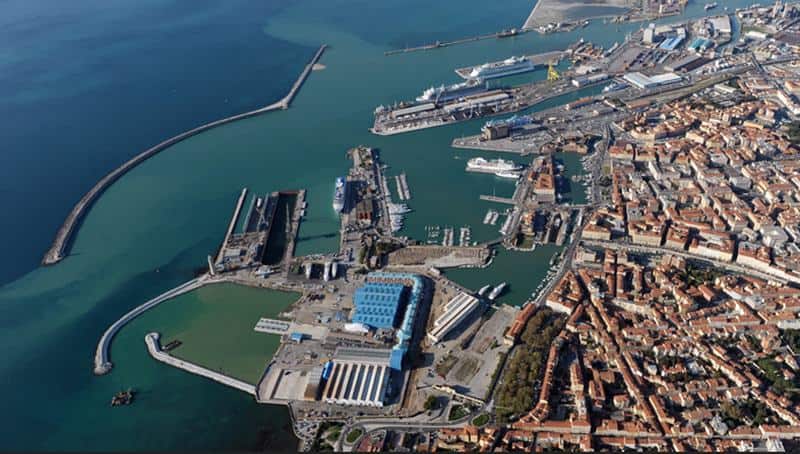 Der Hafen aus der Luft