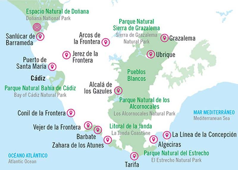 Landausflugsziele im Umland von Cadiz