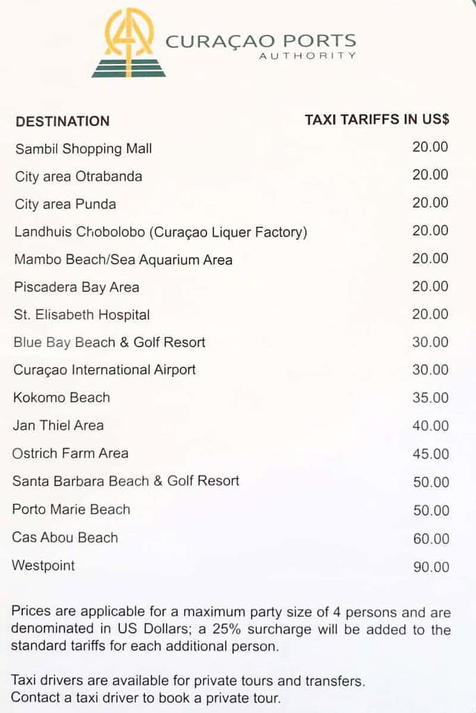 Curacao auf eigene Faust mit einem Taxi