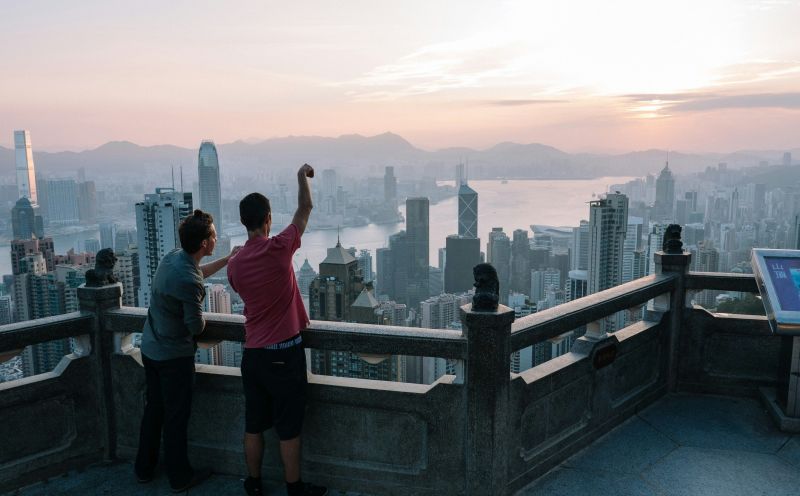 Aussichtspunkt des Victoria Peak auf Hongkong