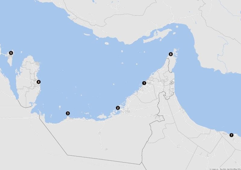 Beliebte Ziele für Dubai Kreuzfahrten