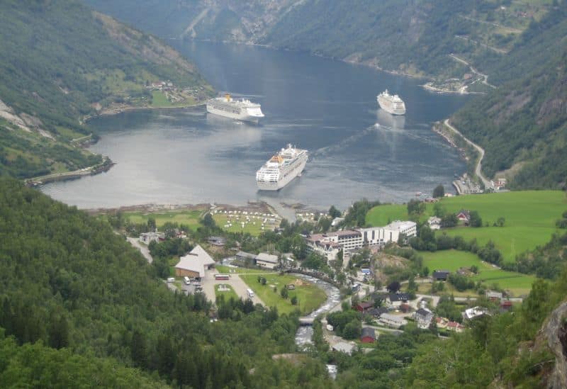 Blick auf Geiranger