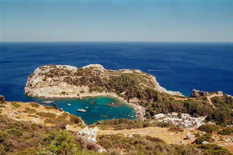 Blick auf die Anthony Quinn Bay