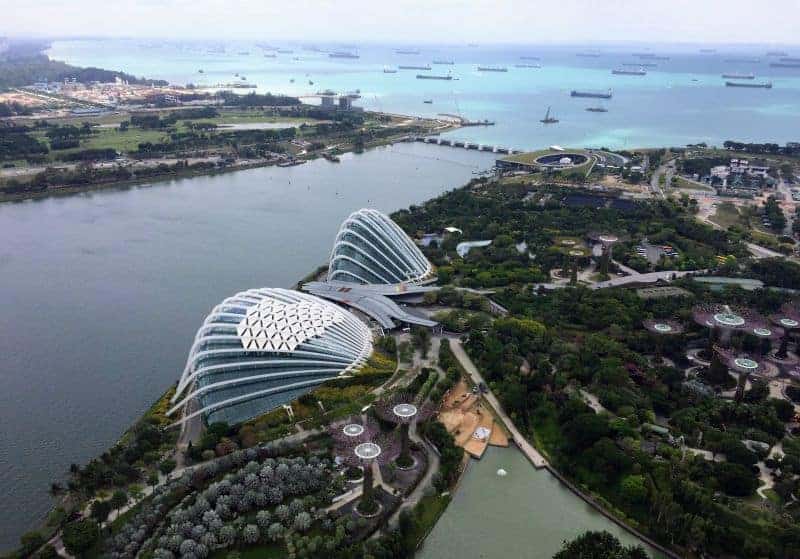 Blick auf die Gardens by the Bay