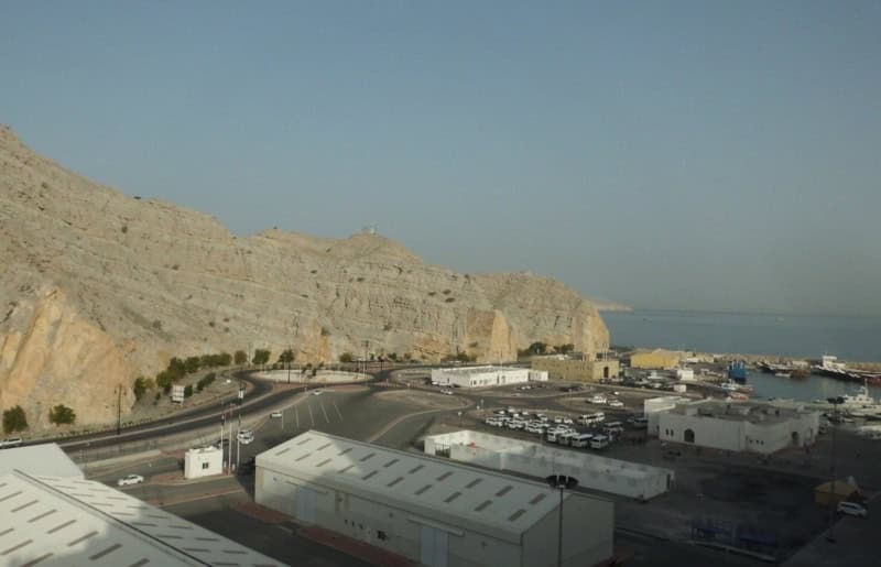Blick auf den Hafen von Khasab