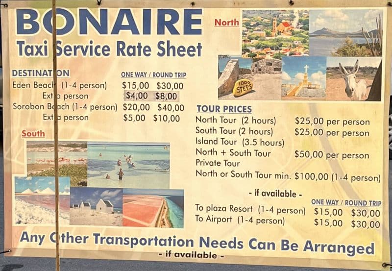 Bonaire auf eigene Faust mit einem Taxi erkunden
