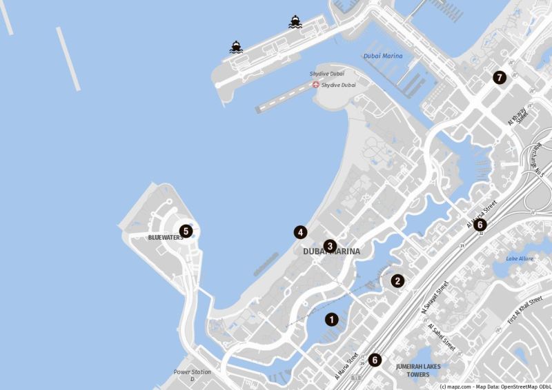 Das Stadtviertel Dubai Marina