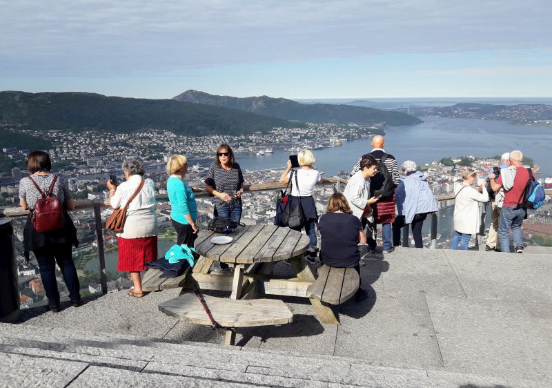 Der Gipfel des Fløyen