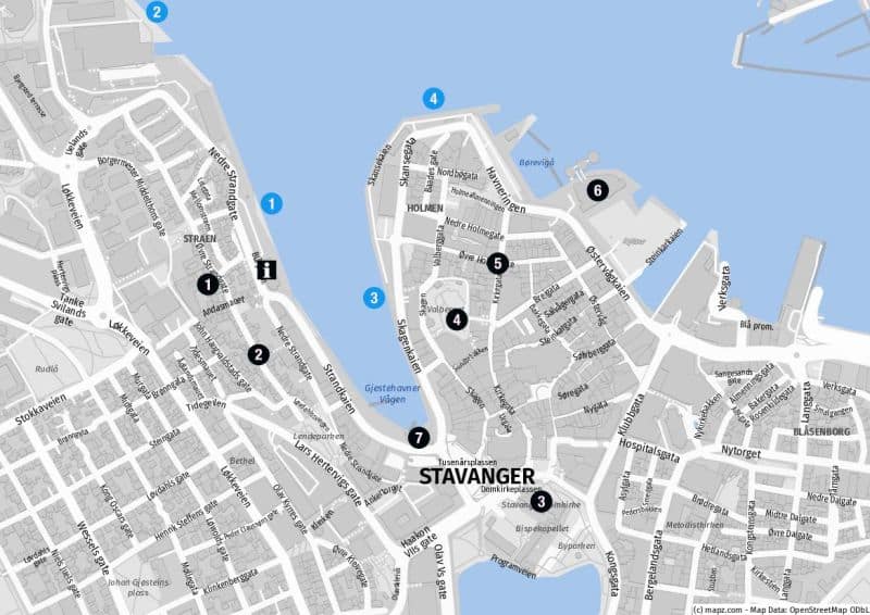 Der Hafen von Stavanger auf einen Blick