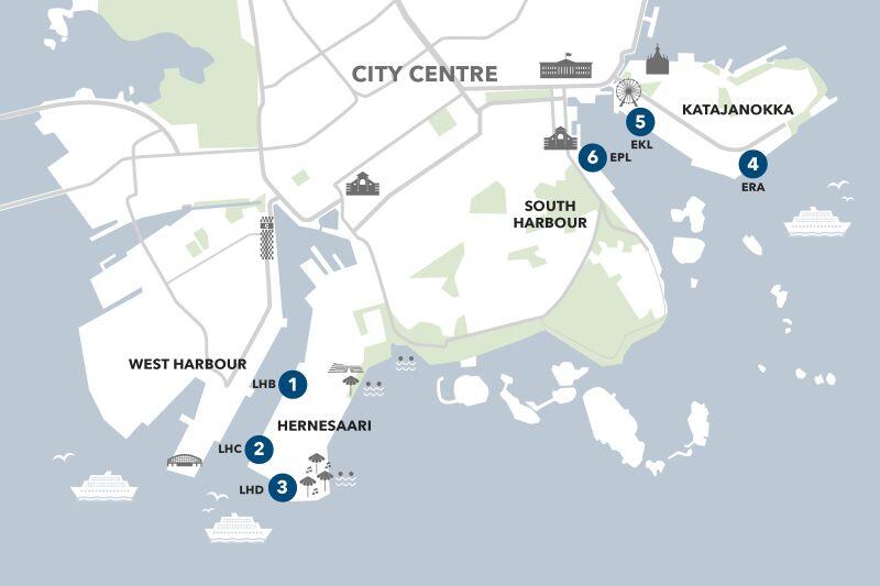 Der Kreuzfahrthafen von Helsinki