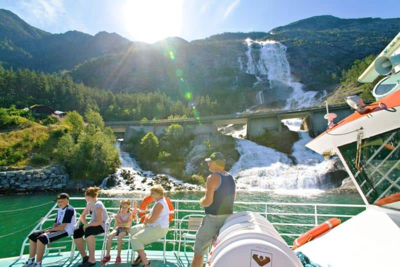 Der Langfossen vom Boot aus gesehen