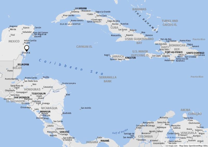 Die Costa Maya liegt an der mexikanischen Karibikküste