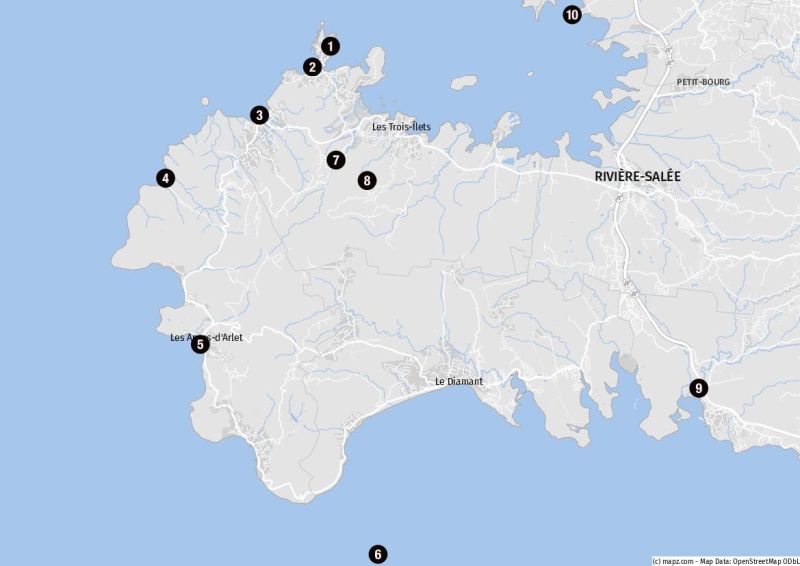 Die Halbinsel Diamant an der Bucht von Fort-de-France
