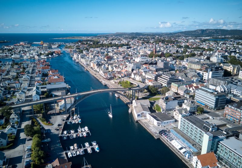 Dronenpanorama von Haugesund