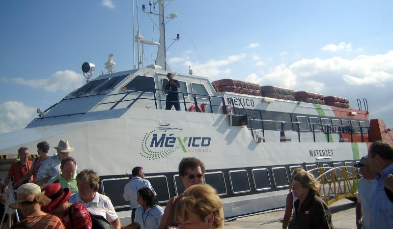 Eine Fährel nach Playa del Carmen auf Cozumel