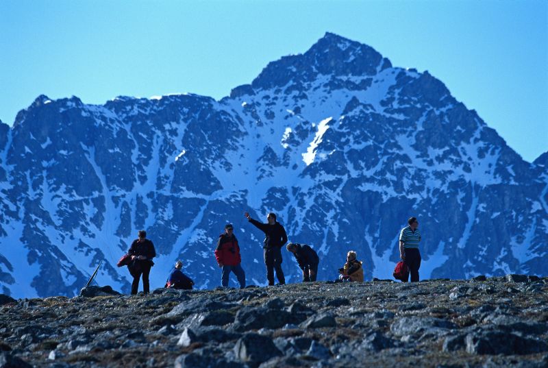 Fossiliensuche auf Spitzbergen