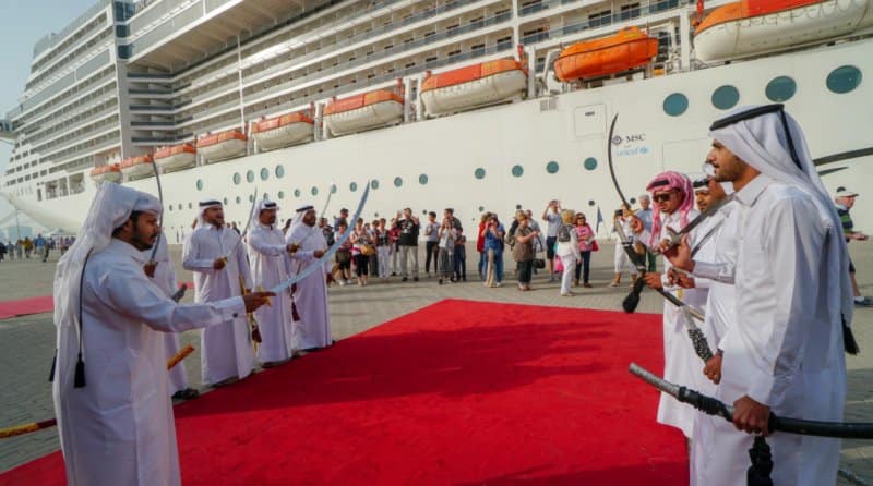 Freundliche Begrüßung in Doha