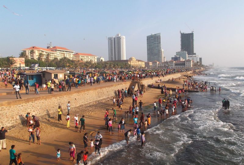 Galle Face Geen mit sehr vielen Menschen
