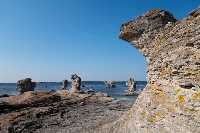 Gotlands pizarre Kalksteinfelsen