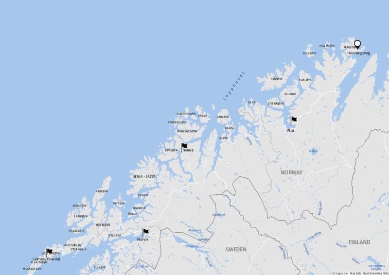 Landausflüge in Honningsvåg auf eigene Faust