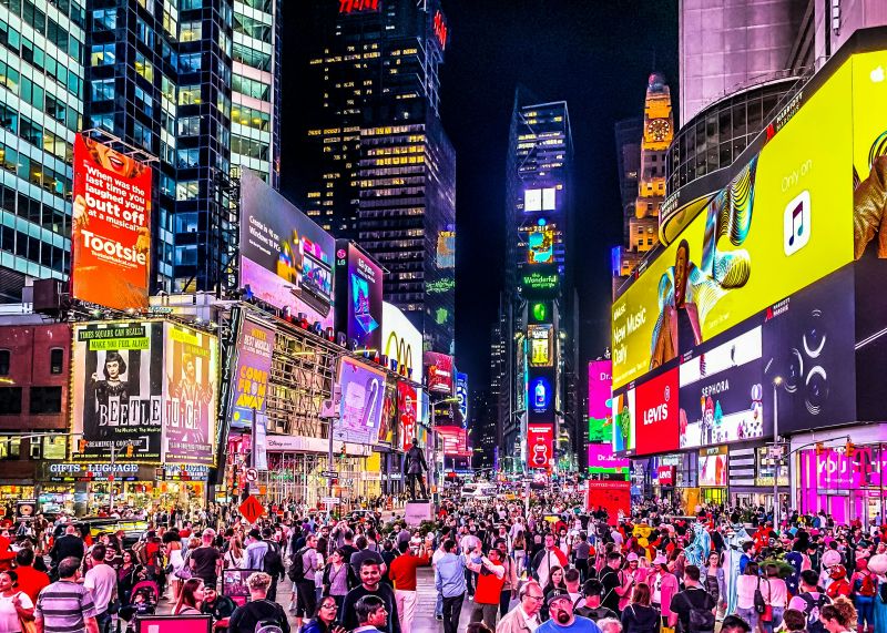 Der Times Square ist ein Topziel für Landausflüge in New York auf eigene Faust