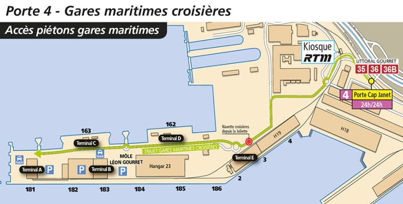 Karte des Hafens