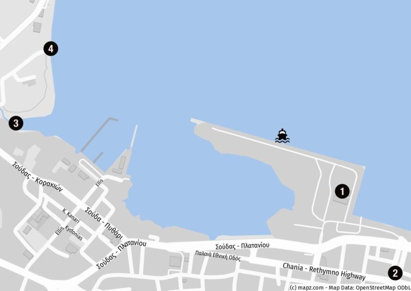 Karte des Souda Cruise Terminals