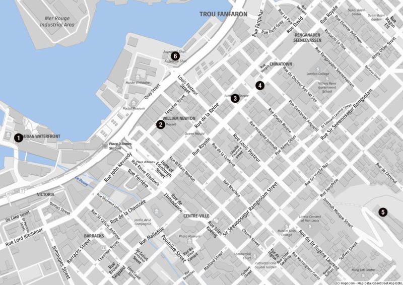 Karte für einen Stadtbummel in Port Louis
