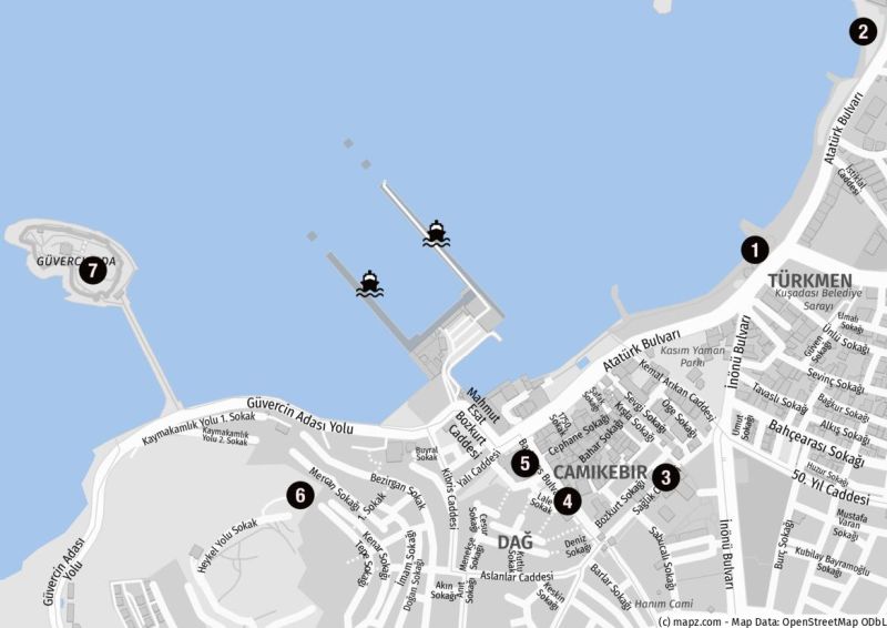 Karte für unseren Stadtbummel in Kusadasi