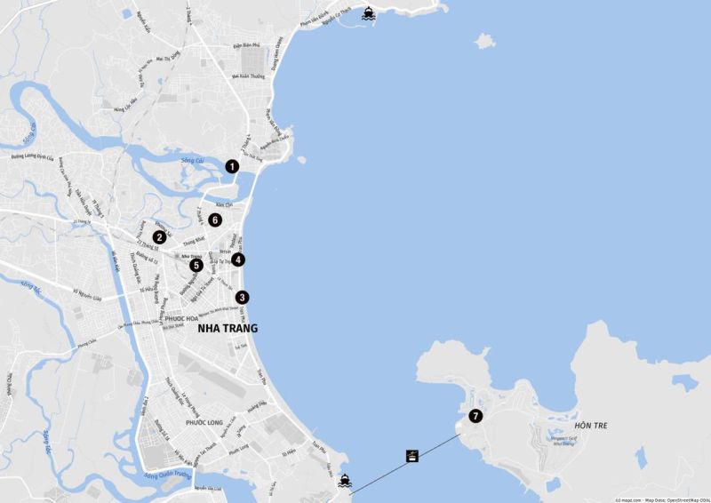 Karte von Nha Trang für Kreuzfahrer