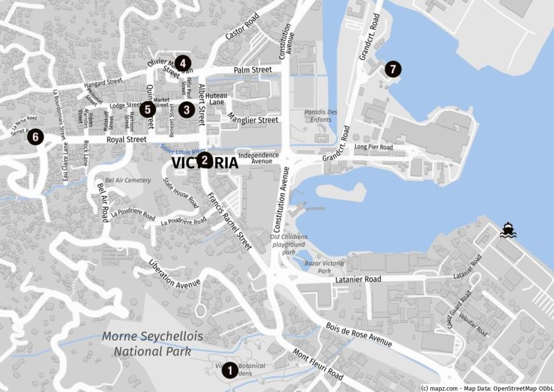 Karte von Victoria für Kreuzfahrer