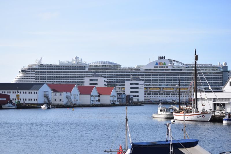 Kreuzfahrtschiffe von AIDA Cruises sieht man oft in Haugesund