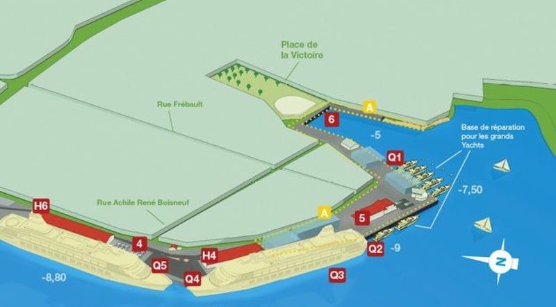 Lageplan des Hafens