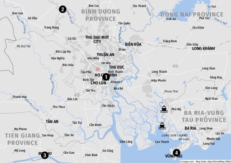Landausflüge in Ho-Chi-Minh-Stadt und Phu My