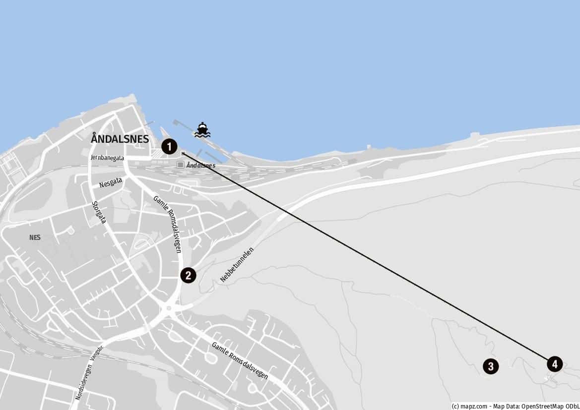Ziele für Landausflüge in Andalsnes