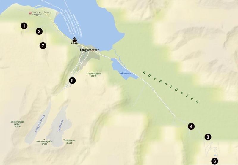 Ziele für Landausflüge in Longyearbyen