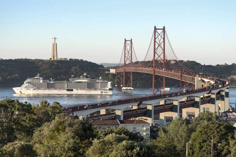 MSC Meraviglia erreicht Lissabon