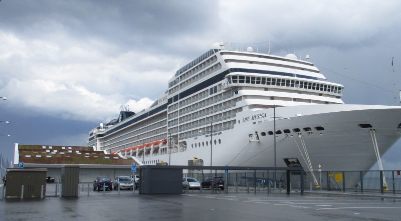 MSC Musica am Oceankaj in Kopenhagen