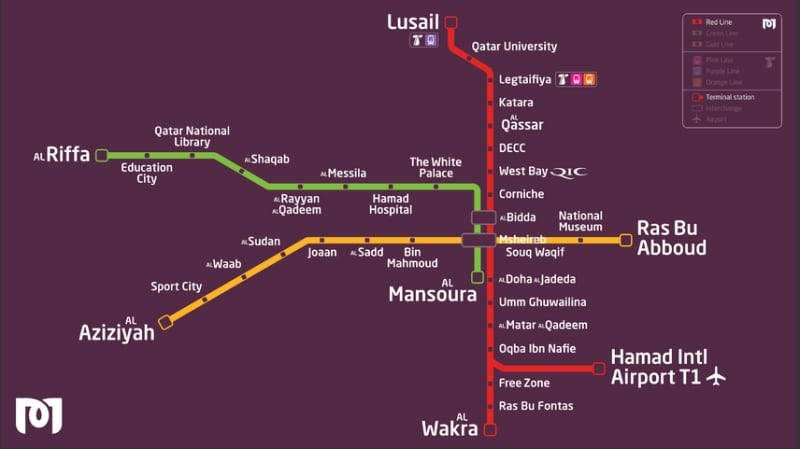 Die Metro für Landausflüge in Doha