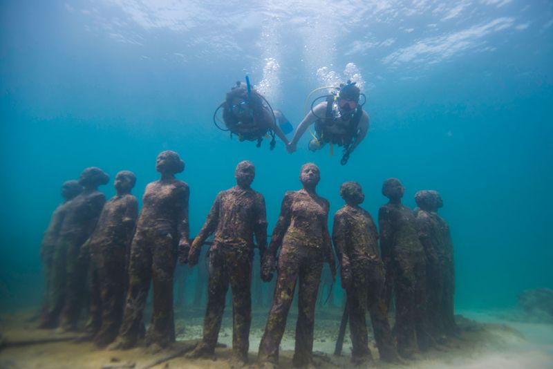 Auf Grenada auf eigene Faust zum Molinere Bay Underwater Sculpture Park
