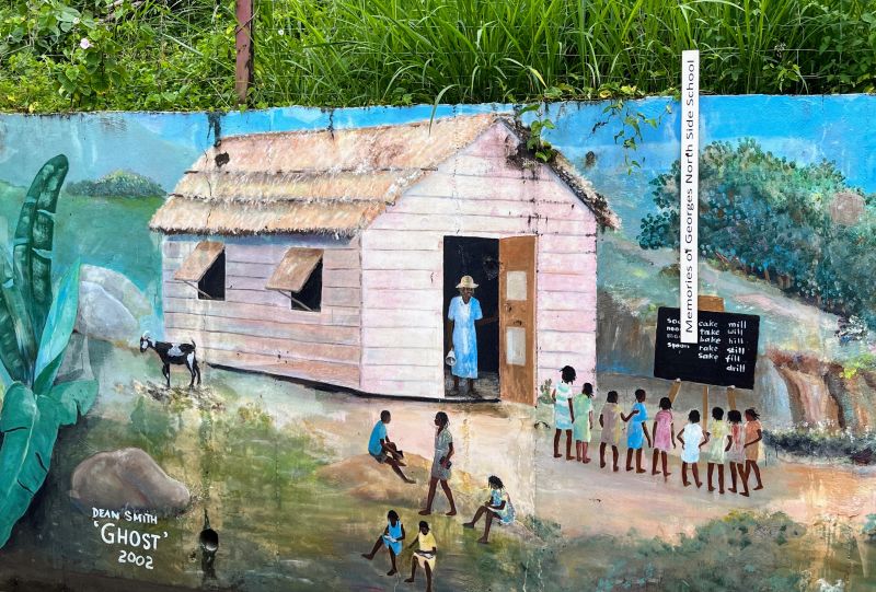 Murals an der Ridge Road auf Tortola