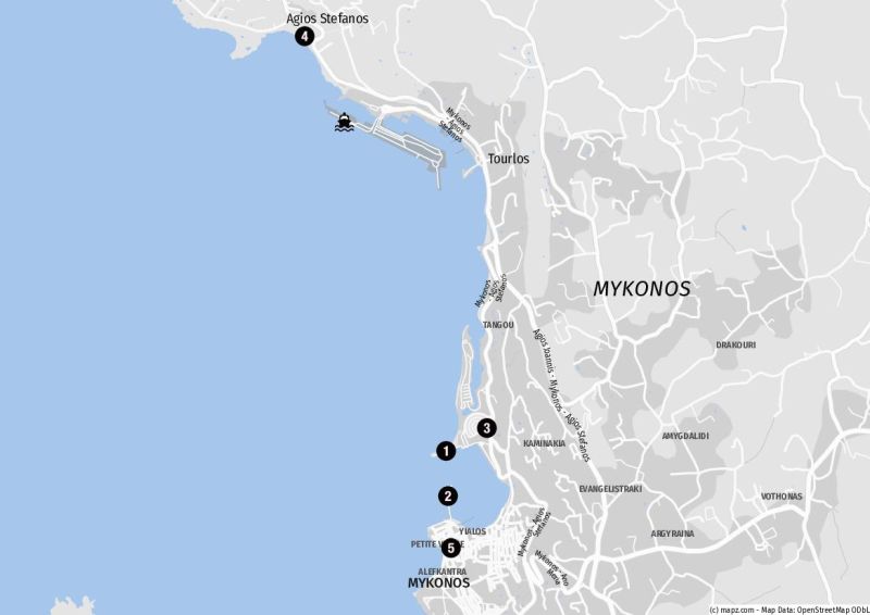 Mykonos und der Hafen