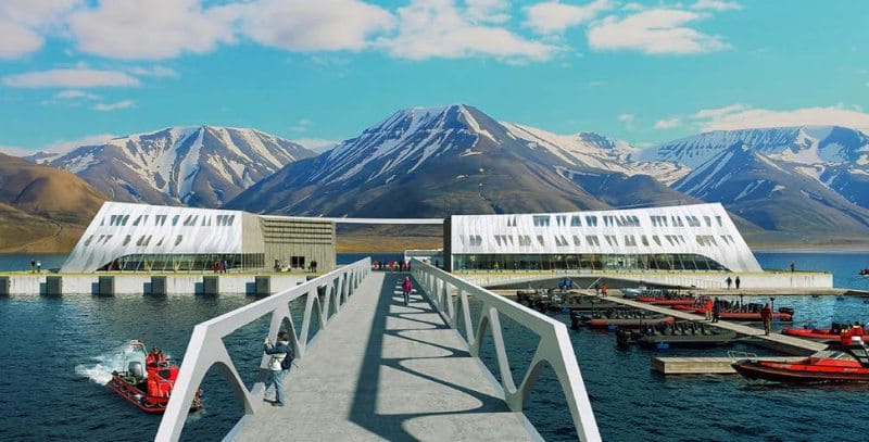 Grafik des neuen Kreuzfahrthafens von Longyearbyen