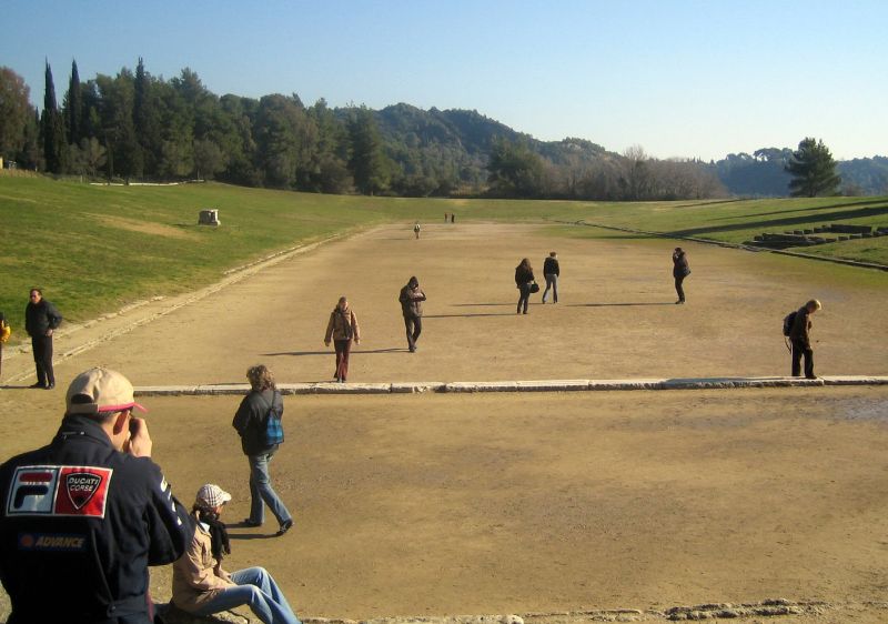 Das antike Olympiastadion fasste ca. 45.000 Zuschauer