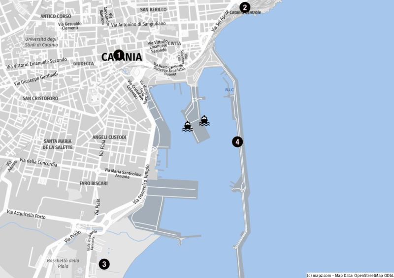 Orientierung in Catania