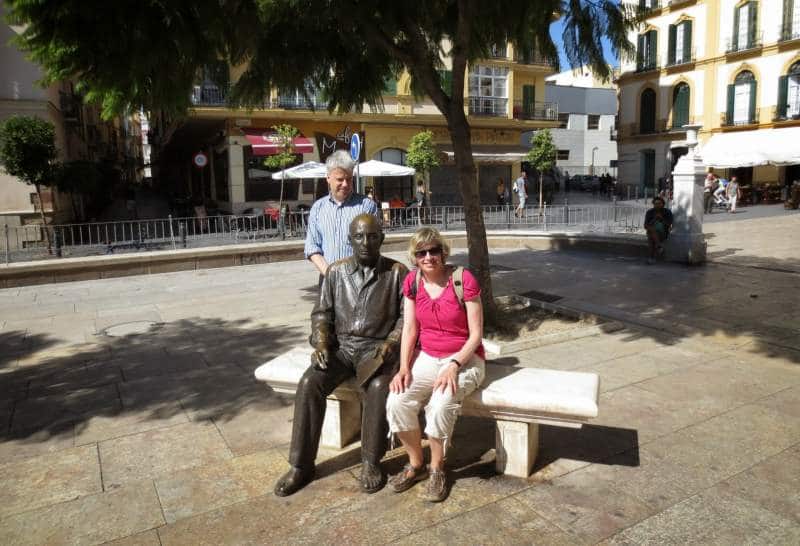 Picasso-Denkmal vor der Wohnung seiner Familie